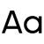 Sans Serif font example