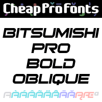 Bitsumishi Pro Bold Oblique by Levente Halmos