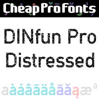 DINfun Pro Distressed by Roger S. Nelsson