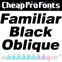 Familiar Pro Black Oblique by Roger S. Nelsson