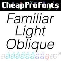 Familiar Pro Light Oblique by Roger S. Nelsson