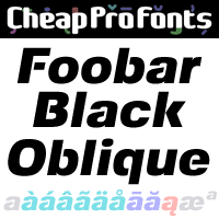 Foobar Pro Black Oblique by Roger S. Nelsson