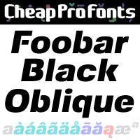 Foobar Pro Black Oblique