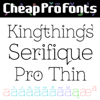 Kingthings Serifique Pro Thin by Kevin King