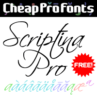 Scriptina Pro by Fredrick "Apostrophe" Nader