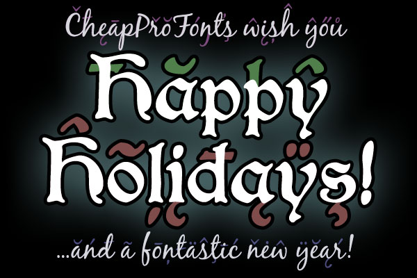 CheapProFonts Seasons Greetings 2009