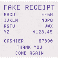 Fake Receipt Original Promo Picture